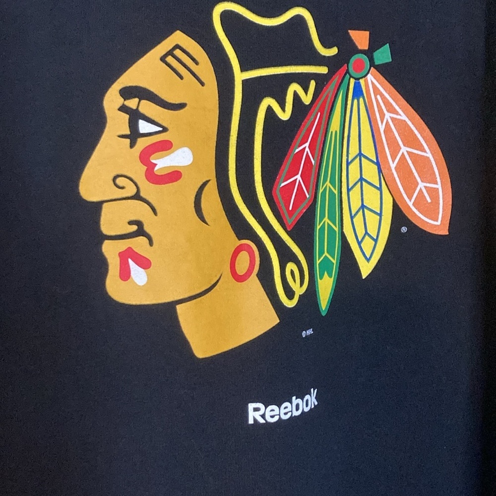 NHL Chicago Blackhawks Hockey T-shirt Size large Reebok - Picture 2 of 4